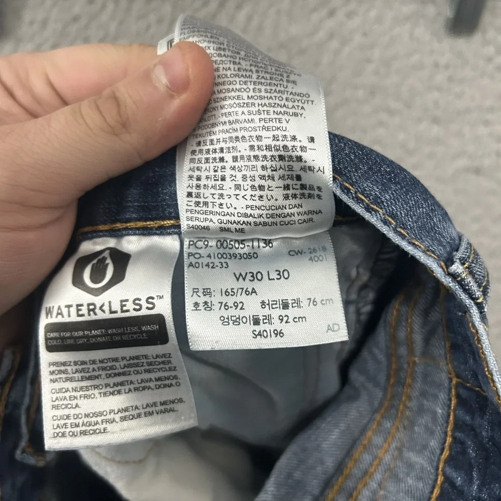 Levis Jeans Mens 30x30 Blue‎ Denim 505 Straight Leg American Work Medium Wash